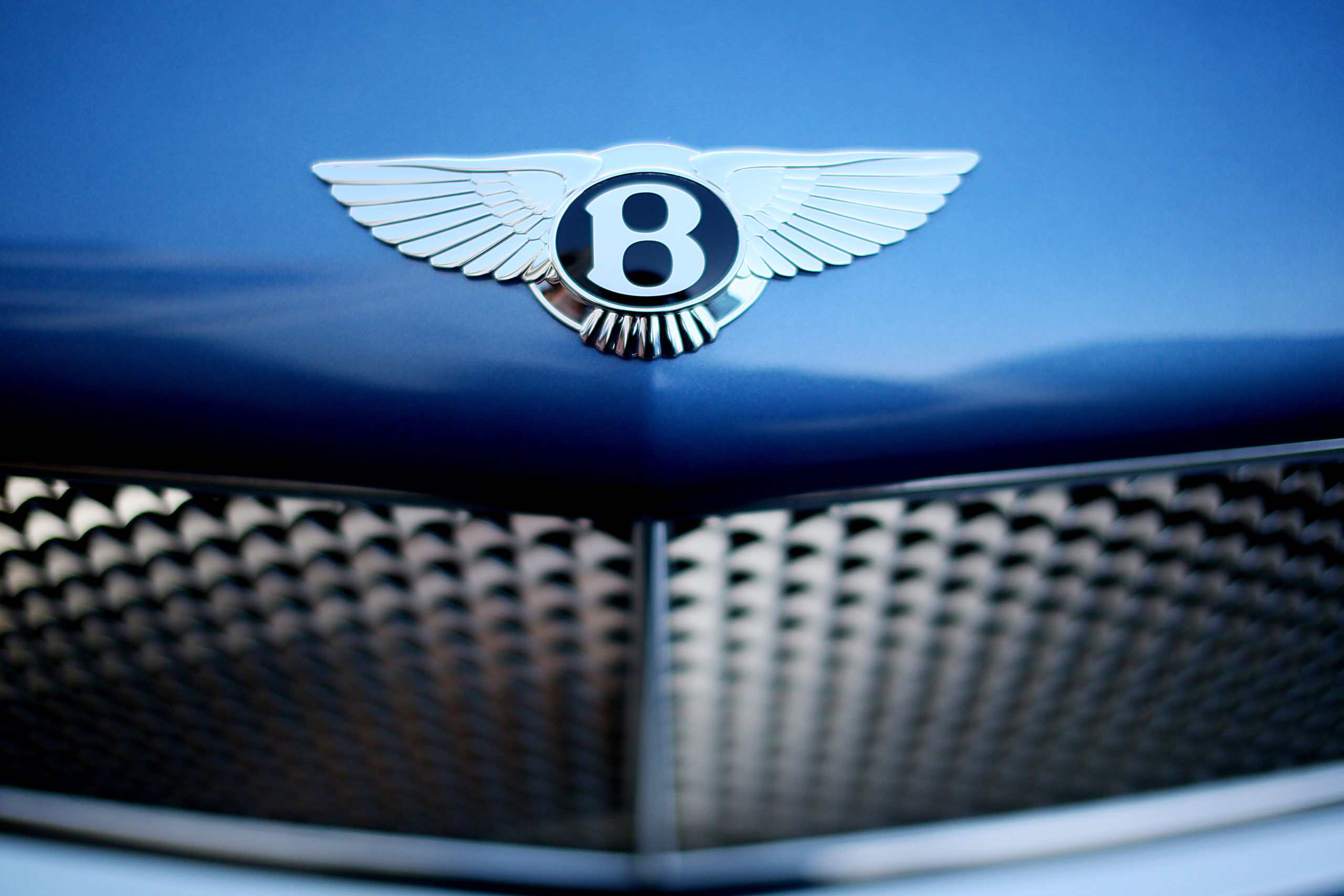 Photo of Bentley logo.